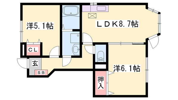 サニーパークの物件間取画像